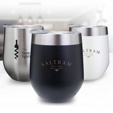 Stainless Steel Wine Tumbler with Clear Lid