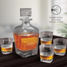 5-Pc Brandy and Whiskey Decanter Set