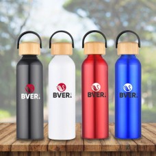 Riviera Aluminum Bottle with Bamboo Lid