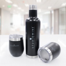 3 PC Stainless Wine Bottle & Tumbler Set