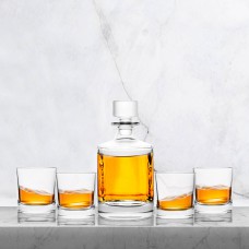 5 Piece Brandy and Whiskey Decanter Set