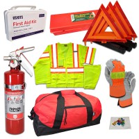 USKITS DOT Highway Truck Kit with Class 3 Safety Vest and 2.5lb 1A10BC Fire Extinguisher