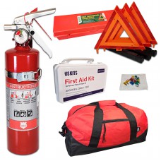 USKITS OSHA ANSI DOT Compliant Kit with US Made 2.5 ABC Fire Extinguisher