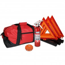 USKITS Essential DOT Compliant Truck Kit with LED Flare in a Duffel Bag