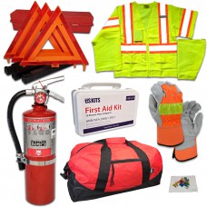 USKITS DOT Highway Truck Kit with Class 3 Safety Vest with 5lb 3A40BC Fire Extinguisher