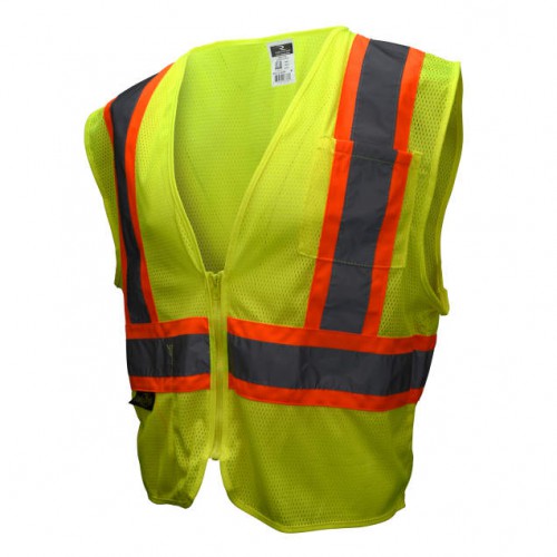 Kit - 24 Imprinted Economy Type R Class 2 Green Safety Vest with Two ...