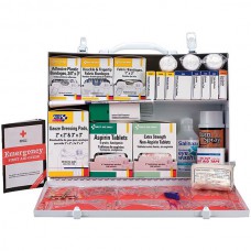 2-Shelf, 75-Person First Aid Station w/ 8-Pocket Liner
