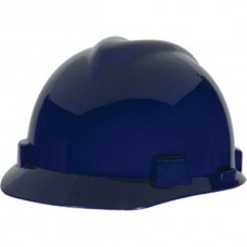 MSA V-Gard® Standard Slotted Cap w/ Fas-Trac® Suspension, Dark Blue