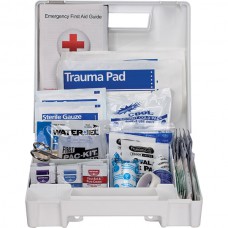 25-Person ANSI A Weatherproof First Aid Kit, Plastic w/ Dividers, 1/Each