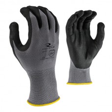 Small Gray Foam Nitrile Gripper Gloves- Set of 12 Pair