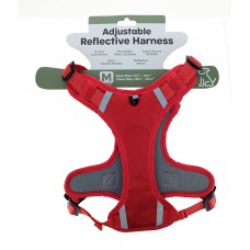 Adjustable Reflective Vest Harness - Med - Red - Case of 6