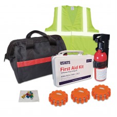 Compact Roadside Safety Kit with DOT and OSHA Compliant Items